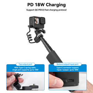 Chargeur PD <span class=keywords><strong>Telesin</strong></span> 18W, batterie rechargeable 10000mAh, bâton de selfie de 0,9 m pour <span class=keywords><strong>GoPro</strong></span>/téléphones mobiles - Product Image 5