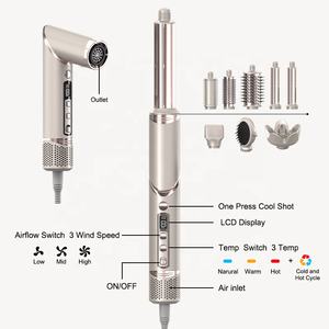 8 In 1 <strong>Hair</strong> Styling And Drying System Powerful High Speed <strong>Hair</strong> <strong>Dryer</strong> Brush Multi-Styler With Auto-Wrap Curlers - Product Image 2