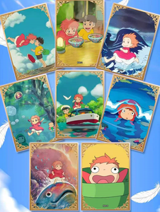 Cartes de collection en métal Hayao <span class=keywords><strong>Miyazaki</strong></span> Chinchilla Castle in the Sky, designs personnalisés avec des personnages populaires, cartes de jeu pour les amateurs - Product Image 4