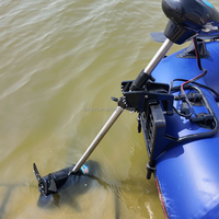 Moteur hors-bord électrique 88 lb en acier inoxydable avec coque en PVC pour bateau gonflable, propulsion à forte poussée, moteur brushless durable