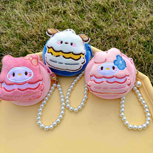QYS Cute <b>Plush</b> Coin <b>Purse</b> Anime Style Mini Pouch Earphone Storage Bag Small Gift keychain Wholesale - Product Image 2