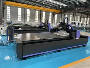 Cnc mesin pemotong laser serat 1000w 3000w, mesin pemotong logam Laser 3015 untuk logam baja