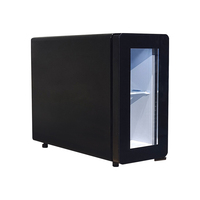 Meisda SC08E Nevera Exhibidora de 8L con Puerta de Vidrio Redonda para Café, Leche y Mini Bar en Venta