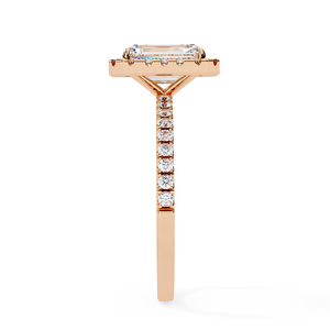 Classic Rose Gold <b>Diamond</b> <b>Ring</b> for Women Elegant Fashion Daily Wear Jewelry Stylish Design Shiny Finish Lightweight Gift Choice - Product Image 4
