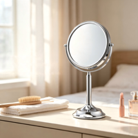 Factory Wholesale Custom Logo Personalized Beauty Makeup Mirror 3X Magnification Adjustable 360° Rotation Metal Stand OEM
