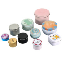 Contenitori/Vasetti/Lattine in Metallo Vuoti all'Ingrosso da 2oz 4oz 6oz 8oz Rotondi Oro Rosa Opaco Bianco Nero Senza Giunture per Candele