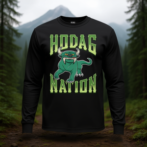 T-shirt a maniche lunghe Hodag con design Green Monster, taglia unisex per adulti - Product Image 3
