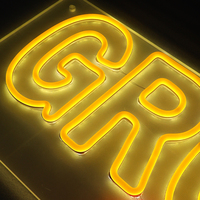 Enseigne au néon LED personnalisée YIJIAO, néon LED ultra-lumineux, enseigne au néon flexible LED, signalétique intérieure pour la publicité