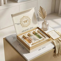 Boîte magnétique personnalisable avec logo en relief 3D, conteneur rigide premium avec insert à fentes pour coffret de soins de la peau en gros