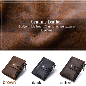 Portafoglio Bifold da Uomo Contact's all'Ingrosso in Vera Pelle Crazy Horse Vintage con 14 Scomparti per Carte e Portamonete con Cerniera - Product Image 2