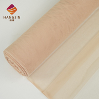 Rollo de Tela de Tul de Nailon Suave al Por Mayor del Fabricante, 160 cm de Ancho, Color Amarillo Champán 6420, Tela de Tul Bordada para Vestidos de Novia