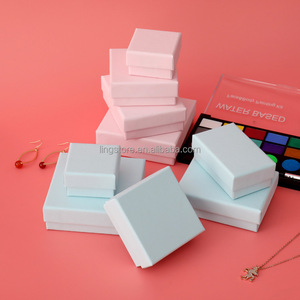 Boîtes Cadeaux en Carton Rose Pâle ou Bleu pour Colliers, Bagues et Petites Boucles d'Oreilles, en Papier Kraft pour Femmes - Product Image 6