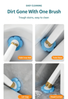 Têtes de brosse WC jetables de rechange à moussage rapide, écologiques, motif petit ours, très vendues