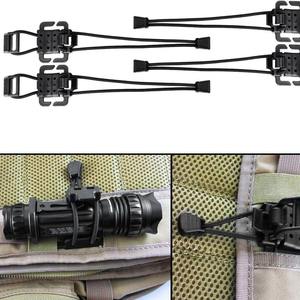 Multipurpose Plastic Molle Clip Web Elastic String <b>Tactical</b> <b>Flashlight</b> Holder for Backpack Straps, Outdoor Activity - Product Image 5