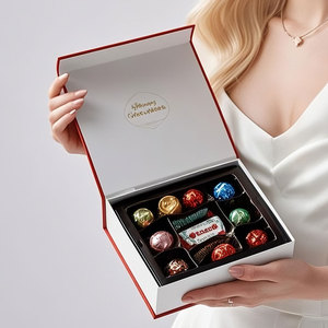 Caja de Lujo Personalizada para Empaque de Chocolates de 9 y 12 Unidades, Papel Ecológico para Barras de Chocolate Navideñas con Ventanas Transparentes - Product Image 5