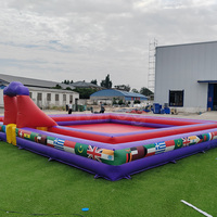 Piste de course gonflable personnalisée pour karting en plein air, piste de course gonflable portable en PVC imperméable pour voitures tamponneuses pour enfants