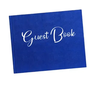 Oem Custom Linnen Hardcover Bruiloft Gastenboek Met 120 Gelinkte Pagina 'S Handtekening Planner Journal Notebook
