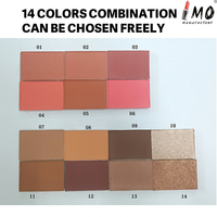 Palette de maquillage minérale pressée pigmentée : contour, blush, illuminateur, waterproof, végane, naturelle, longue tenue