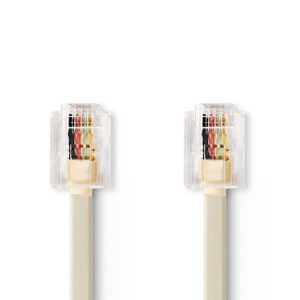 สายเคเบิลโทรคมนาคม RJ11 ตัวผู้ ต่อ RJ11 ตัวผู้ ยาว 2 เมตร - Product Image 1