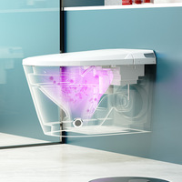 WC intelligent électrique haut de gamme avec siège chauffant, bidet mural intelligent pour salle de bain résidentielle haut de gamme
