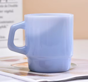Custom Decal Paper Color Plastic Coffee Mugs Cups Milk Coffee Glass Tea Cup With Handle Plastic Drinkware Custom Logo