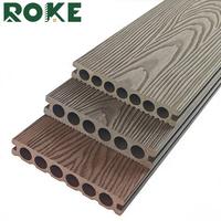 Planches de terrasse en bois composite ROKE, finition grain de bois, WPC