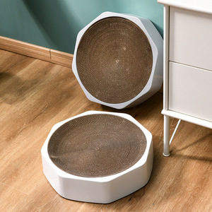Octagonal <b>Cat</b> <b>Scratching</b> <b>Board</b> Wear-Resistant Corrugated Cardboard <b>Cat</b> Bed White Gray Replacement <b>Cat</b> Paw <b>Board</b> - Product Image 1