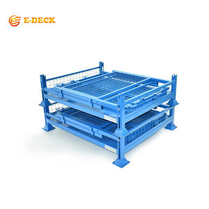 Özelleştirilmiş ağır 1000kg katlanır malzemeler Euro çelik hasır palet kutu - Product Image 5