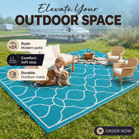 Tapis d'extérieur en polypropylène personnalisés (motif/logo/taille) – Tapis de camping et de patio sur mesure pour VR