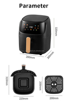 Nouvelle Friteuse à Air Intelligente 6L, Sans Huile, Électrique, Numérique, 5L, 8L pour Cuisine et Appareils Ménagers