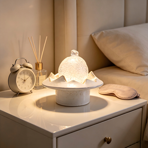 Fontaine <span class=keywords><strong>d</strong></span>'eau de table en céramique mouchetée en forme de montagne avec sphère de perles de cristal, <span class=keywords><strong>d</strong></span>écoration zen orientale vue sur la montagne - Product Image 5