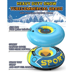 Glissade sur tube à neige gonflable robuste pour l'hiver, idéale pour les sports d'hiver pour enfants et adultes, jeux de neige en plein air, matériau durable résistant au froid - Product Image 6