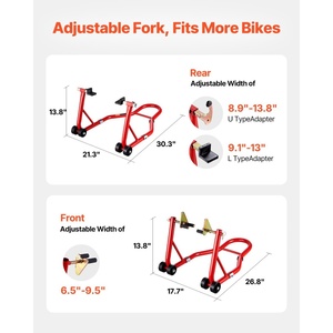 Support de <span class=keywords><strong>moto</strong></span> 850 lb, combo avant et <span class=keywords><strong>arrière</strong></span>, support de paddock universel avec bobines de bascule U+L pour Yamaha Suzuki - Product Image 2