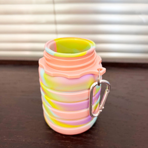 Bouteille d'eau pliable en silicone 500 ml pour enfants, sans BPA, qualité alimentaire, compatible lave-vaisselle, avec bouchon à vis, logo personnalisé - Product Image 6