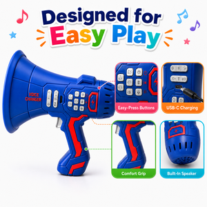 Changeur de Voix Rechargeable avec Lumières, Amplificateur Sonore et Convertisseur Multi-Son, <span class=keywords><strong>Jouet</strong></span> Klaxon - Product Image 3