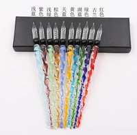 Venta al por Mayor 2026: Juego de Plumas de Vidrio Pyrex para Estudiantes, Escritura Suave, Pluma Estilográfica Elegante con Punta de 1.2 mm, Logotipo Personalizado