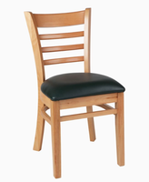 Meubles de restaurant Pieds en bois Chaises de salle à manger Échantillon gratuit Vente en gros Bon marché Échelle classique Dos Design Hêtre Bois naturel massif