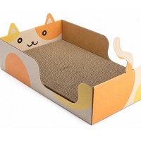 Lit pour chat en carton ondulé à dessus ouvert, griffoir, design en forme de lit, pour chats adultes d'intérieur, vente en gros, direct usine