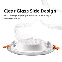 Spotlights de qualité supérieure, panneau lumineux LED en verre encastré, downlight LED COB bicolore en verre, panneau lumineux LED en verre pour étagère