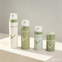 Bouteilles à pompe sans air en plastique PP vides personnalisées avec logo, 50 ml, 100 ml, 150 ml, 200 ml, pour cosmétiques, soins de la peau, lotion, crème, soins personnels