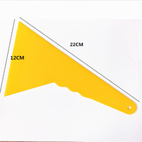 Raclette de fenêtre Triangle en plastique dur jaune outil de nettoyage de fenêtre d'emballage de voiture durable Kit de lavage de fenêtre d'automne