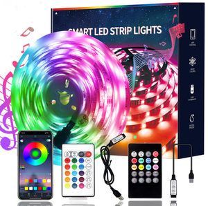 5V USB RGB Smart LED Strip Light Bluetooth APP 24‑Key IR Remote Control Flexible <b>TV</b> <b>Backlight</b> Ambient Decor LED Tape - Product Image 3