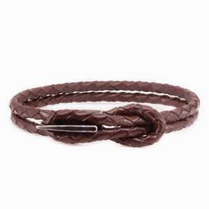 CHENG JEWELERS Gioielli Raffinati, Bracciale Fatto a Mano con Collegamenti in Pelle e Chiusura in Acciaio Inossidabile per Cordoncino - Product Image 1