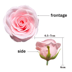 Têtes de roses artificielles haut de gamme <span class=keywords><strong>à</strong></span> 7 couches, 25 pièces/boîte, vente directe usine, matériaux pour bouquets DIY, Saint-Valentin, Fête des Mères. - Product Image 5