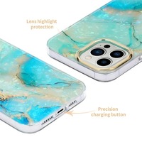 Luxe nouveau marbre Shell motif couverture de téléphone portable antichoc étui de téléphone portable pour iPhone 11 12 13 14 Plus 15 16 Pro Max 17 Air