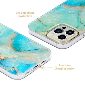Nueva funda de teléfono móvil con patrón de concha de mármol de lujo, funda de teléfono móvil a prueba de golpes para <span class=keywords><strong>iPhone</strong></span> 11 <span class=keywords><strong>12</strong></span> 13 14 Plus 15 16 <span class=keywords><strong>Pro</strong></span> Max 17 Air - Product Image 3