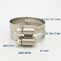 Factory Wholesale Metric Adjustable Worm Gear Hose Clamps 8mm/12mm/12.7mm OEM Steel Pipe Fasteners