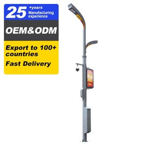 Tốt Nhất Bán Bãi Đậu Xe Ngoài Trời IP65 Không Thấm Nước 100W Tùy Chỉnh Thông Minh Cực Đèn Wifi Âm Thanh Sạc Dịch Vụ LED Ánh Sáng Đường Phố - Product Image 3