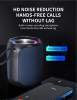 Altavoz Portátil Inalámbrico con Sonido Envolvente LED RGB, Subwoofer Potente, Micrófono USB, Mini Boombox para Fiestas en Casa, Resistente al Agua, con Batería