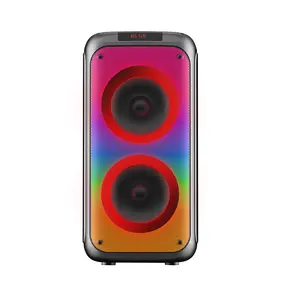 80W Bluetooth Speakers, Wireless TWS Portable Speaker with Flame Lights
